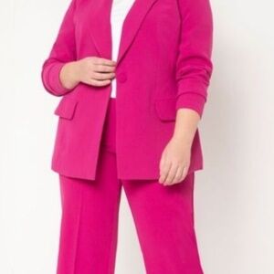 Eloquii Hot Pink Straight Leg Pant; 18